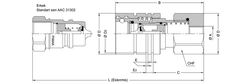 AG Serisi Teknik Çizimleri