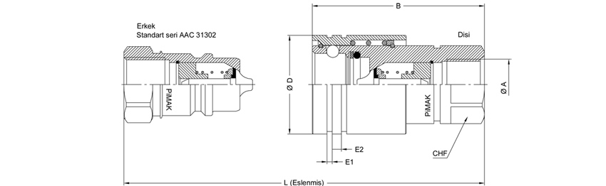 AMC Serisi Teknik Çizimleri